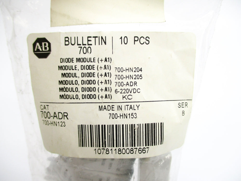 ALLEN BRADLEY 700-ADR SER. B (PKG OF 10) NSMP