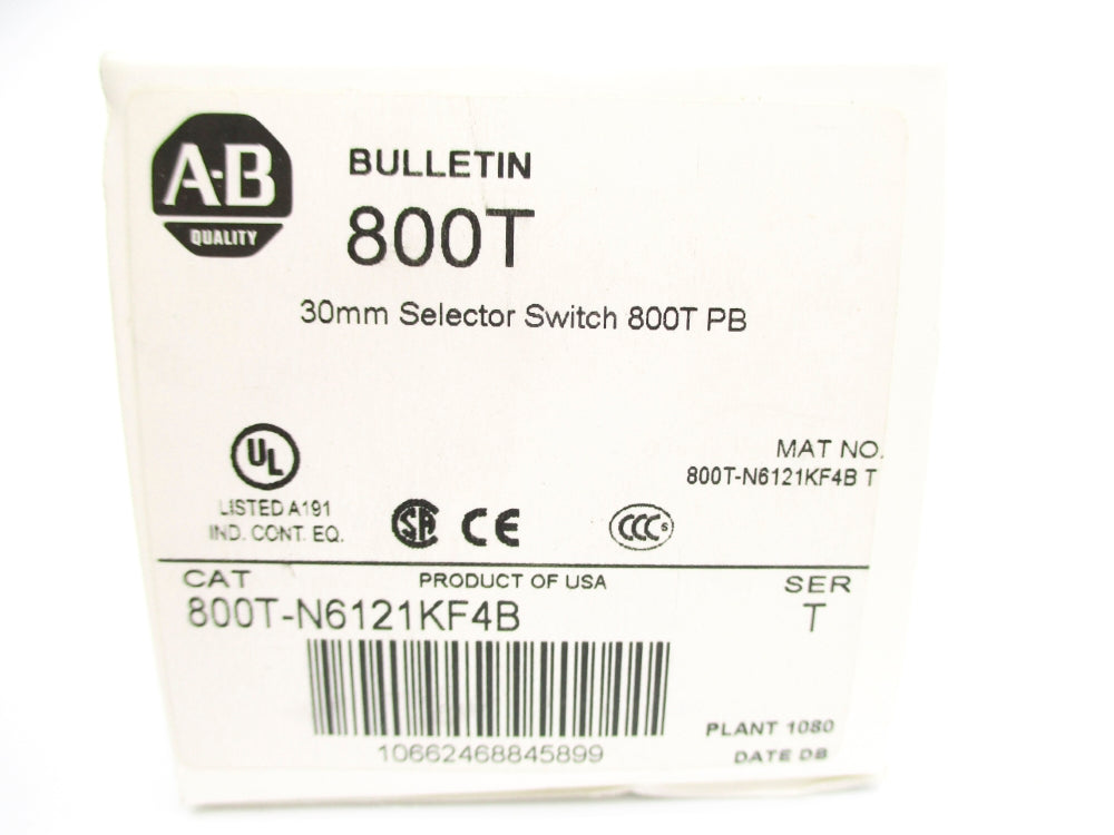 ALLEN BRADLEY 800T-N6121KF4B SER. T (WH) NSMP