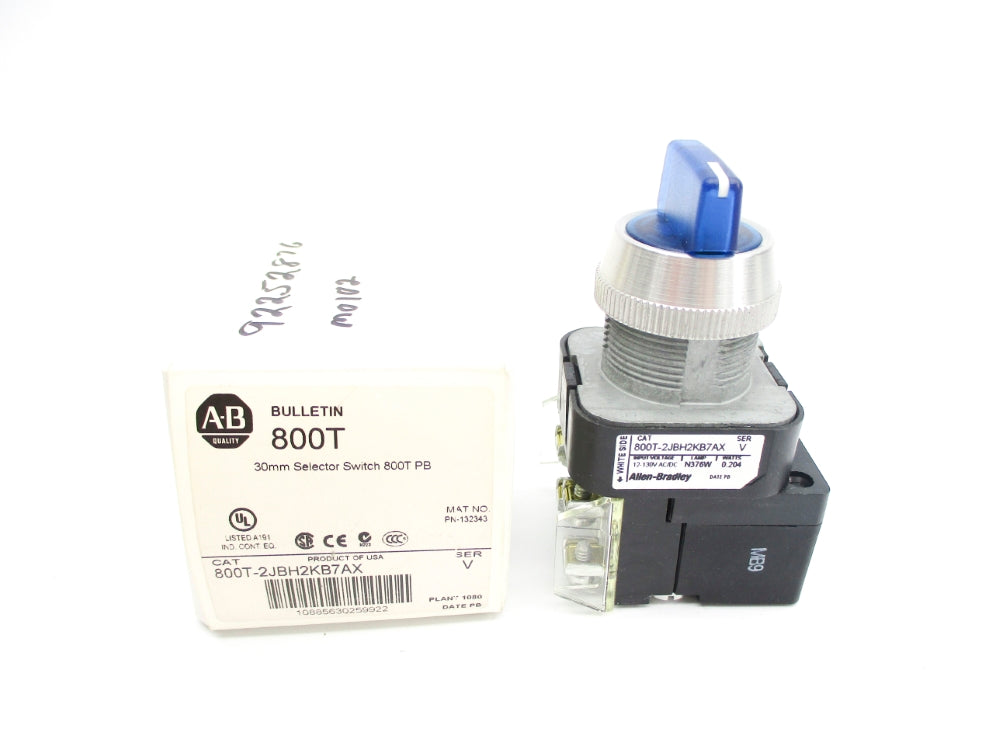 ALLEN BRADLEY 800T-2JBH2KB7AX SER. V (WH) NSMP