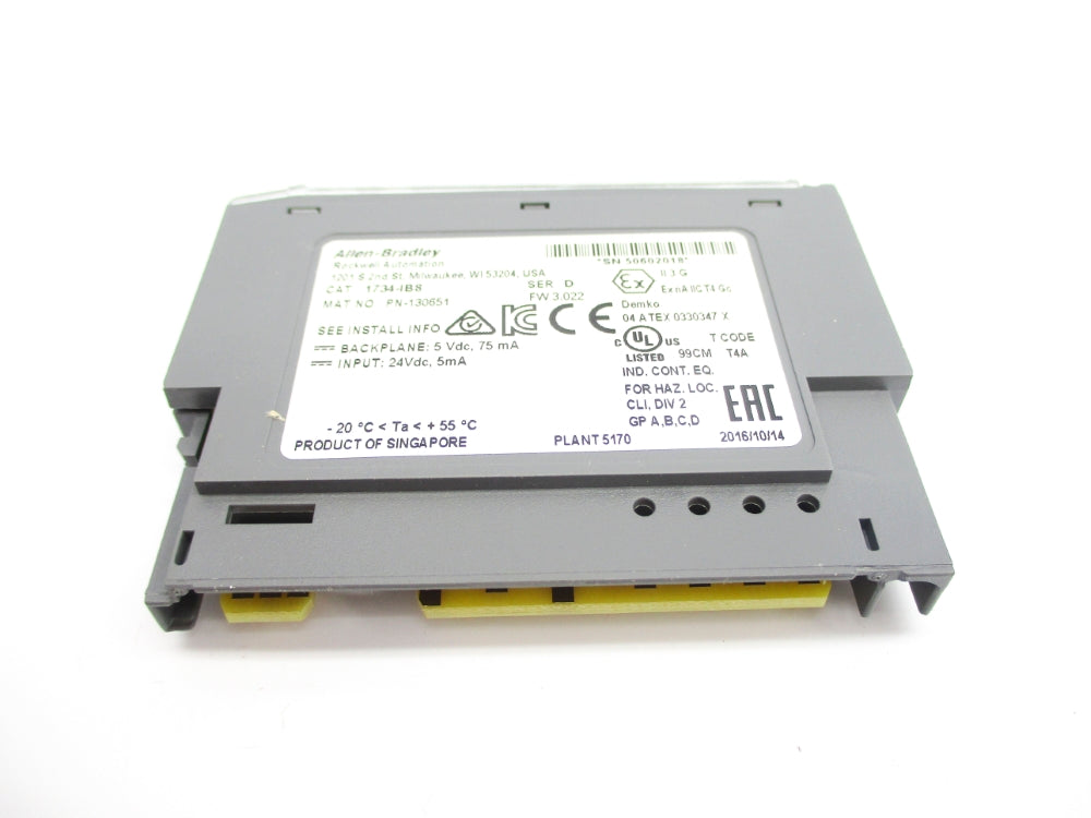 ALLEN BRADLEY 1734-IB8 SER. D F/W: 3.022 UNMP