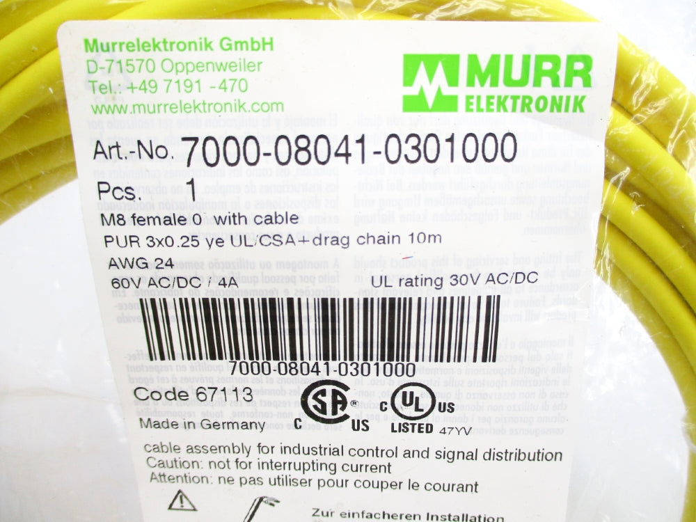 MURR ELEKTRONIK 7000-08041-0301000 NSMP