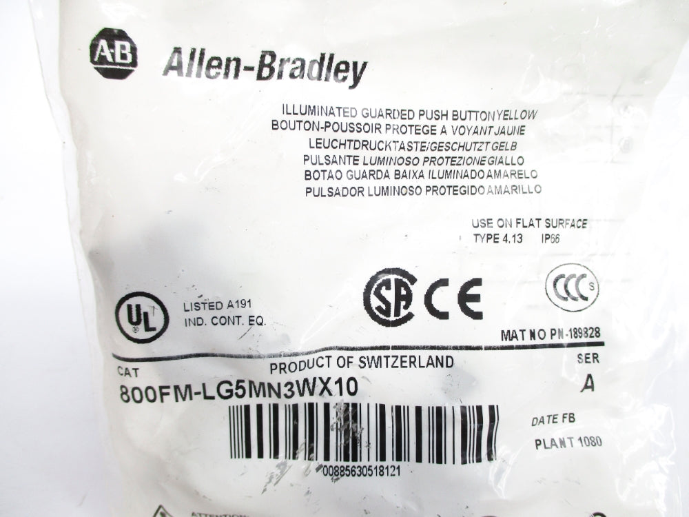 ALLEN BRADLEY 800FM-LG5MN3WX10 SER. A NSMP
