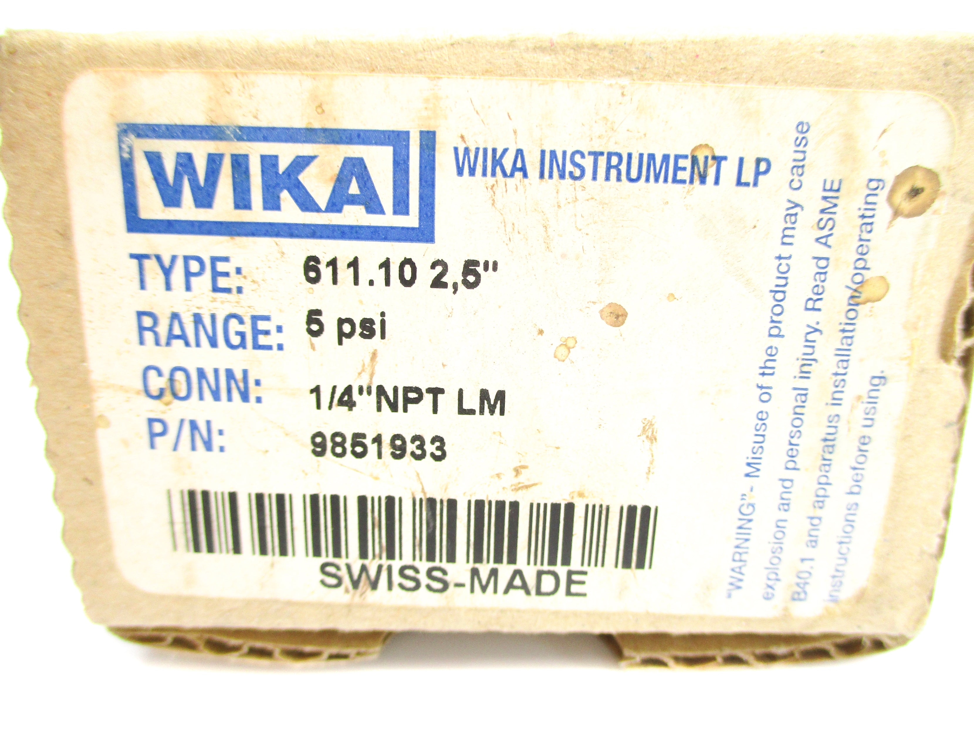 WIKA 9851933 5PSI NSMP
