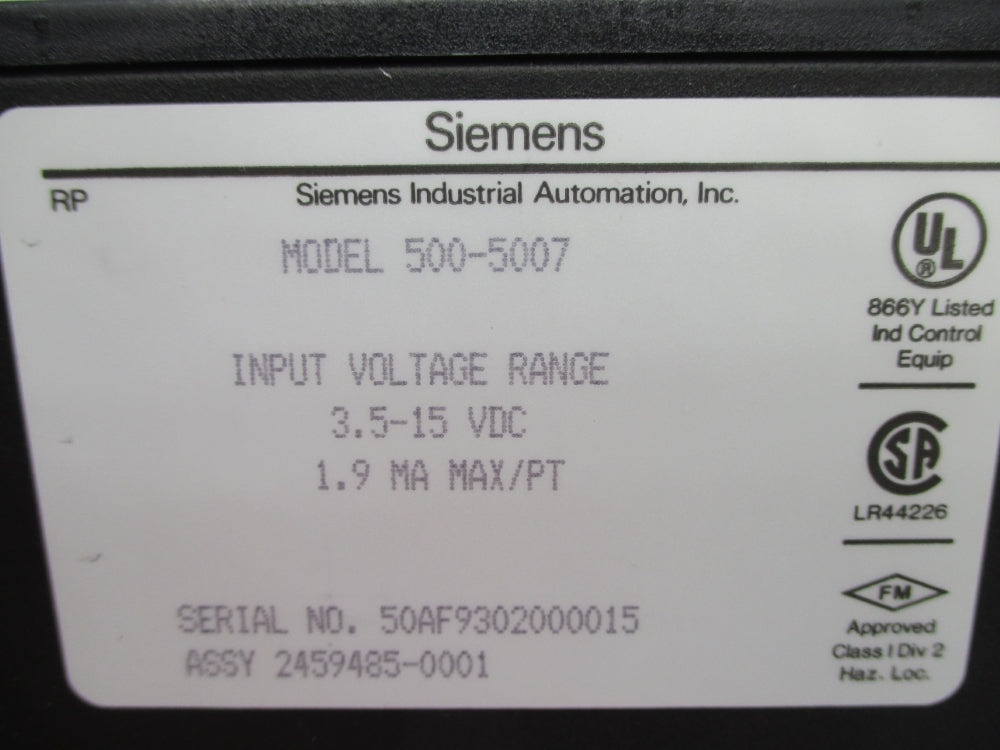 SIEMENS 500-5007 UNMP