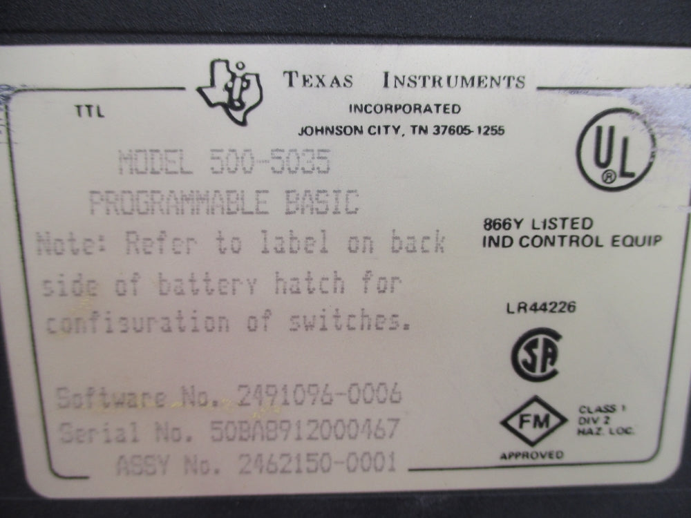TEXAS INSTRUMENTS 500-5035 UNMP