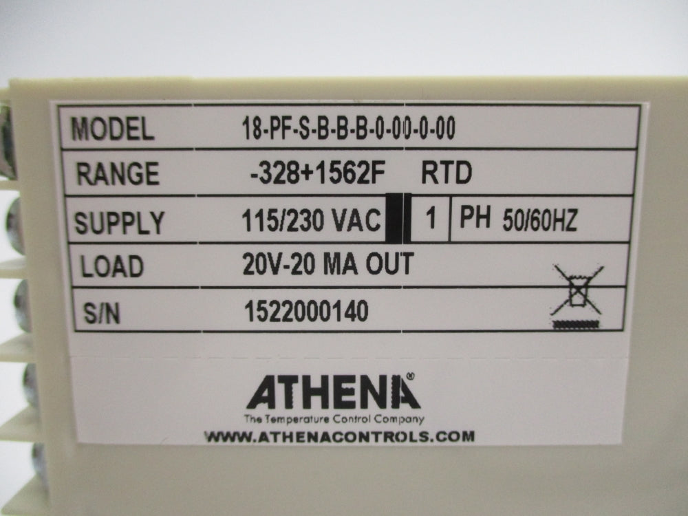ATHENA 18-PF-S-B-B-B-0-00-0-00 -328-1562F NSNP