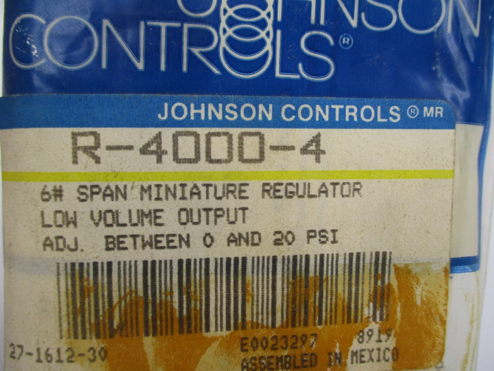 JOHNSON CONTROLS R-4000-4 0-20PSI NSMP