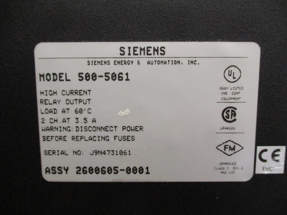SIEMENS 500-5061 UNMP