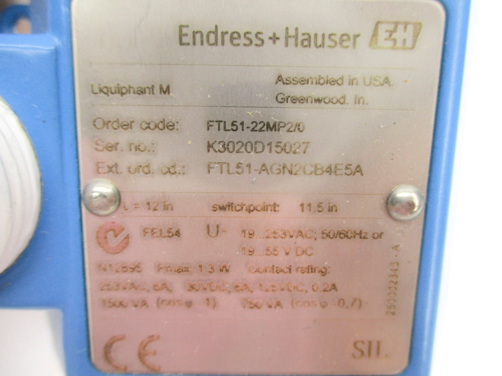 ENDRESS+HAUSER FTL51-AGN2CB4E5A NSNP