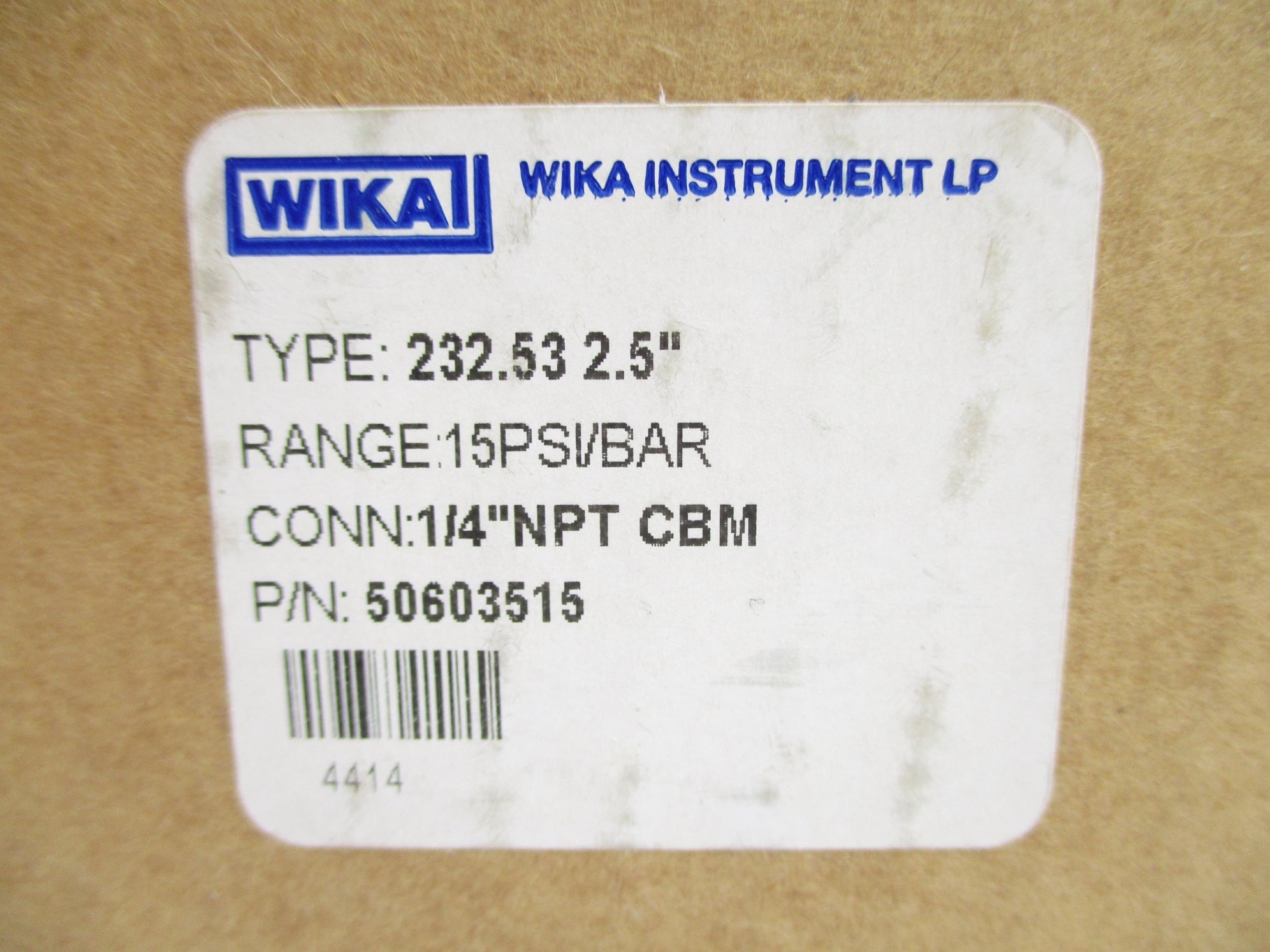 WIKA 50603515 15PSI NSMP