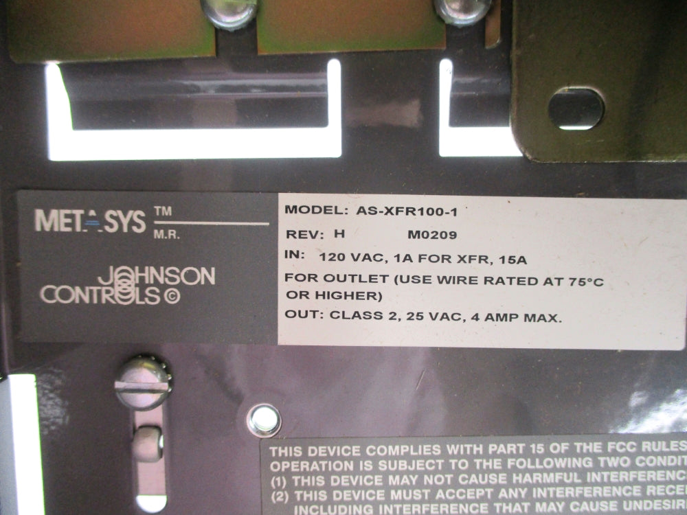 JOHNSON CONTROLS AS-XFR100-1 NSNP