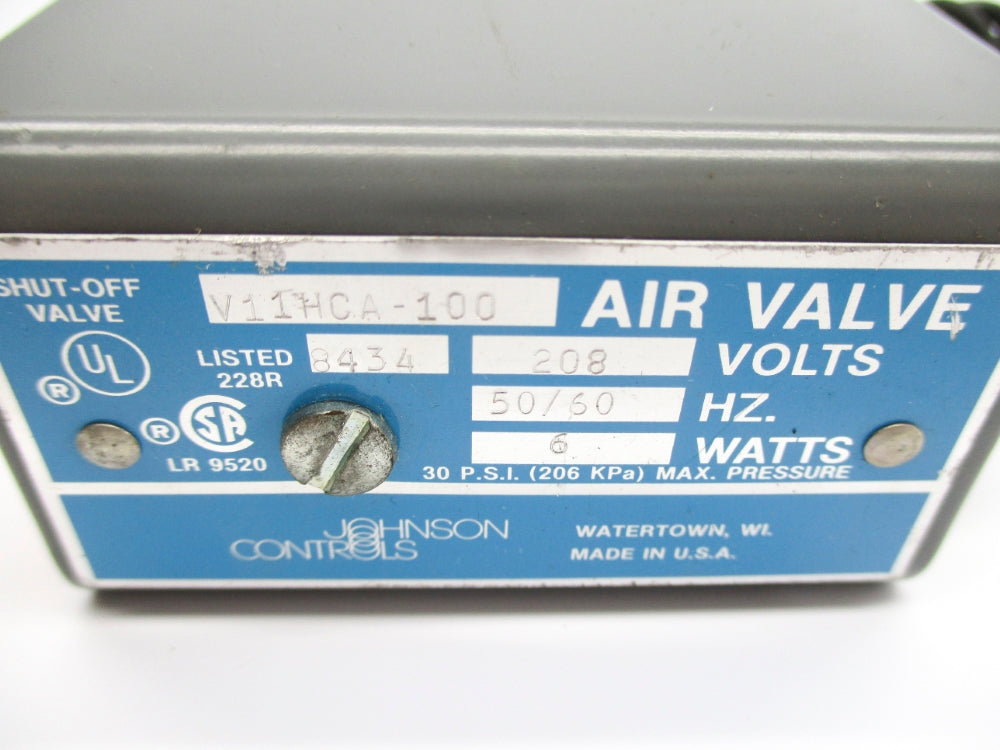 JOHNSON CONTROLS V11HCA-100 208V 30PSI NSNP