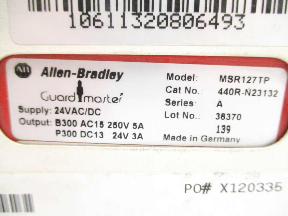 ALLEN BRADLEY 440R-N23132 SER. A 24VAC/DC 5A (WH) NSMP