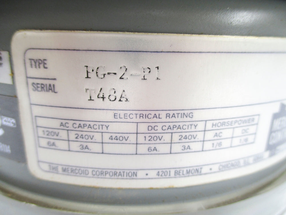 MERCOID PG-2-P1 15PSIG NSNP