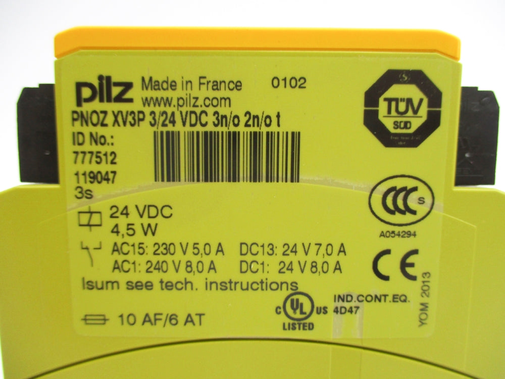 PILZ PNOZXV3P3/24VDC3N/O2N/OT 777512 24VDC NSNP