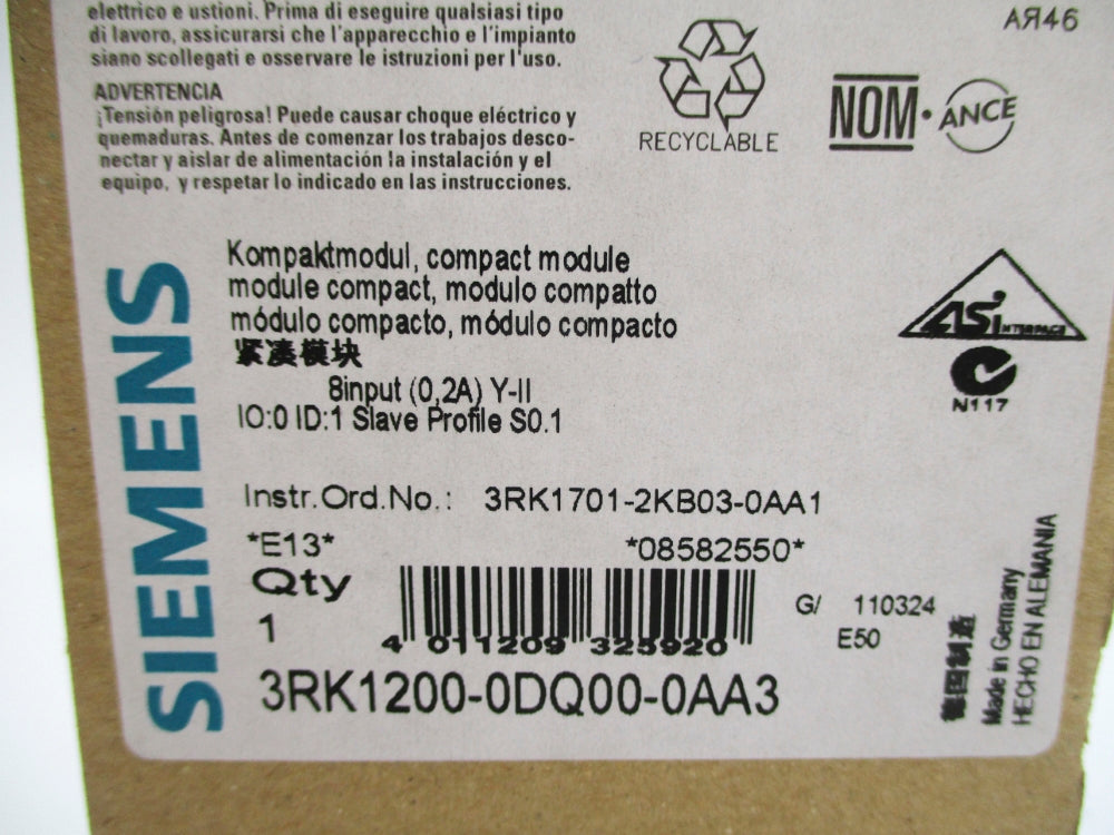SIEMENS 3RK1200-0DQ00-0AA3 NSMP