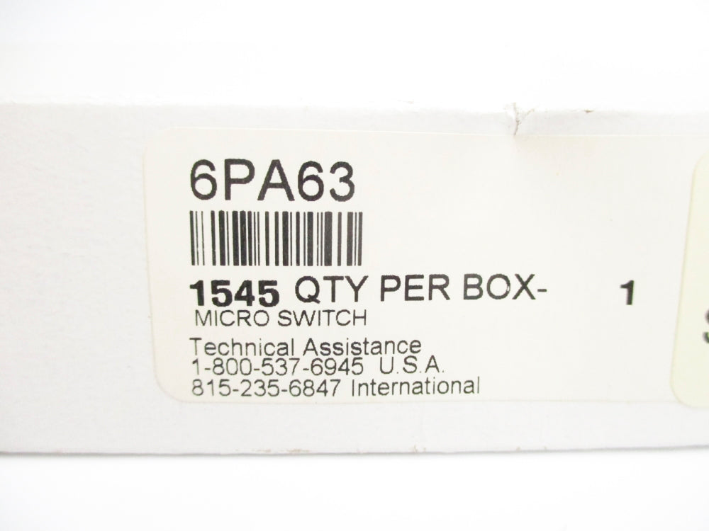 MICRO SWITCH 6PA63 NSMP