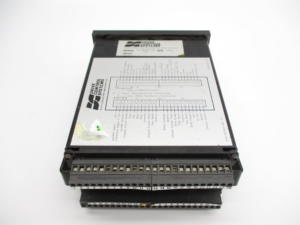 DRIVE CONTROL SYSTEMS MICROSPEED196 UNMP
