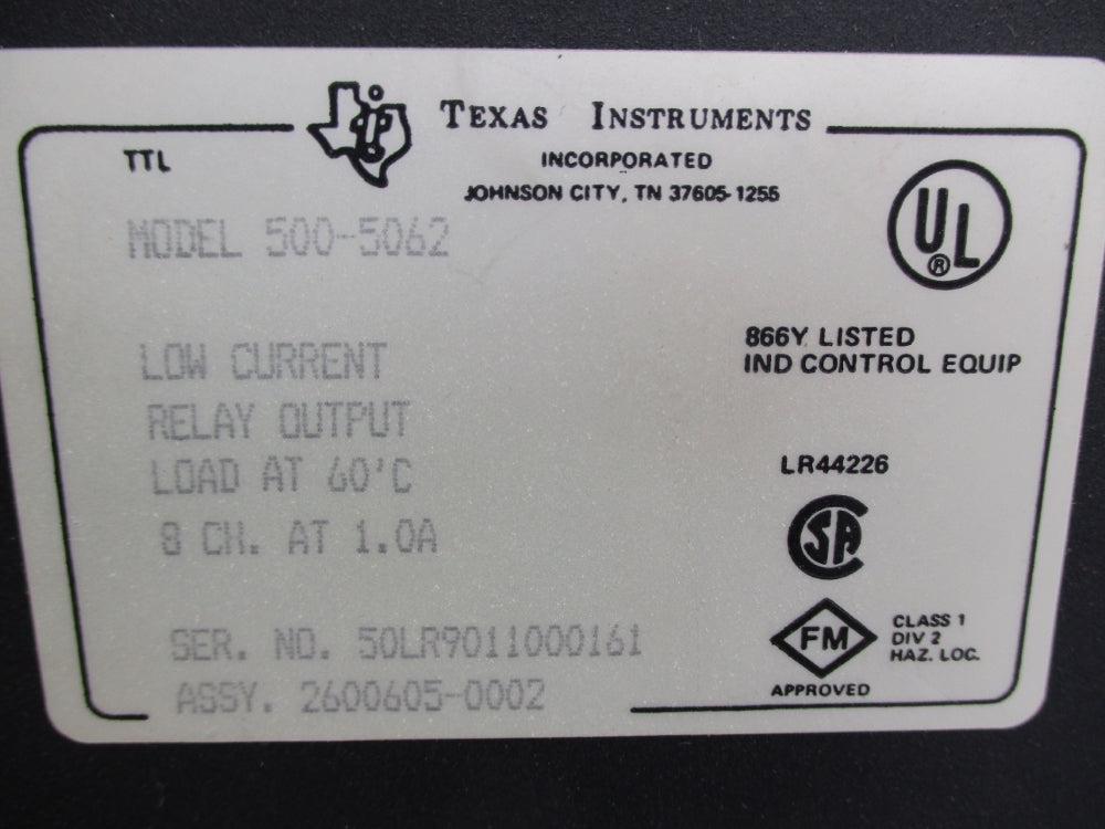 TEXAS INSTRUMENTS 500-5062 UNMP