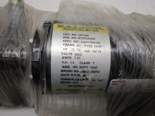 BALDOR INDUSTRIAL MOTOR GP7405 NSNP