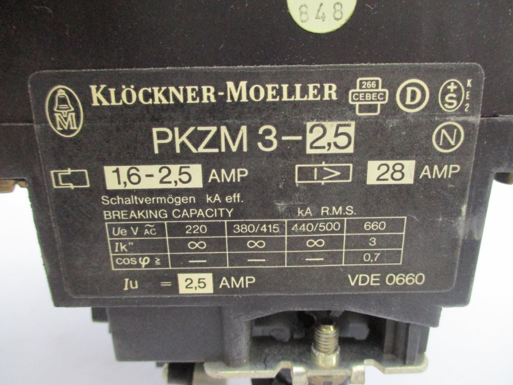 KLOCKNER MOELLER PKZM3-2,5 NSNP