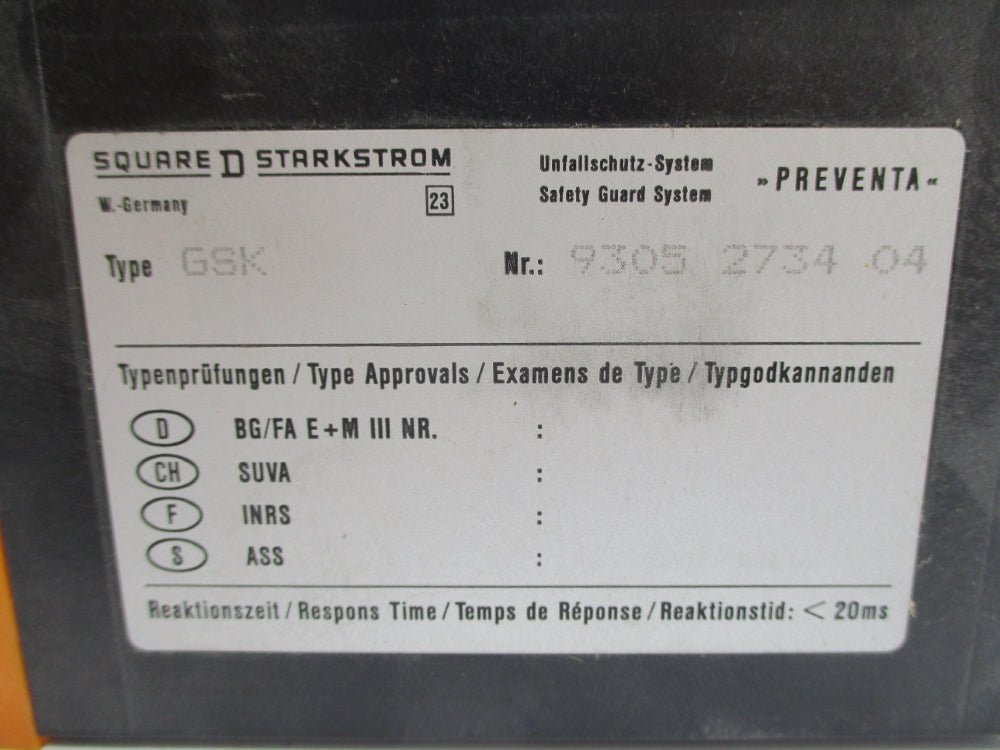 SQUARE D 9305273404 8932GSK SER. B 220VAC/DC NSNP