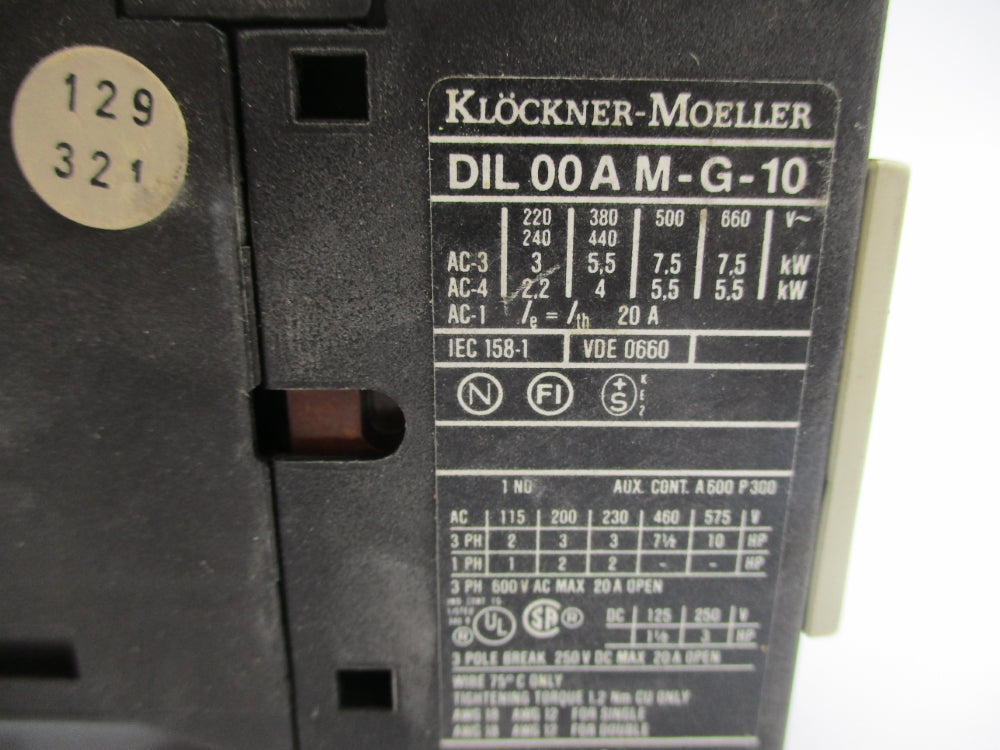 KLOCKNER MOELLER DIL00AM-G-10 24VDC NSNP