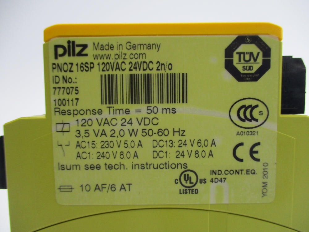 PILZ PNOZ16SP120VAC24VDC2N/O 777075 120VAC NSNP