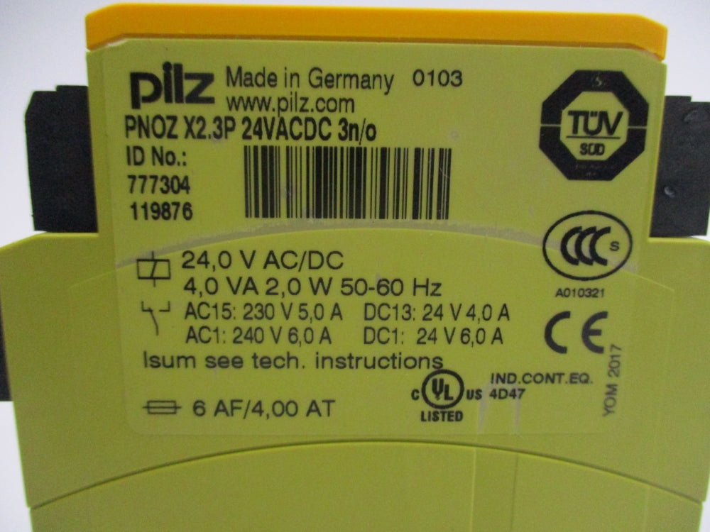 PILZ PNOZX2.3P24VACDC3N/O 777304 24VAC/DC NSNP