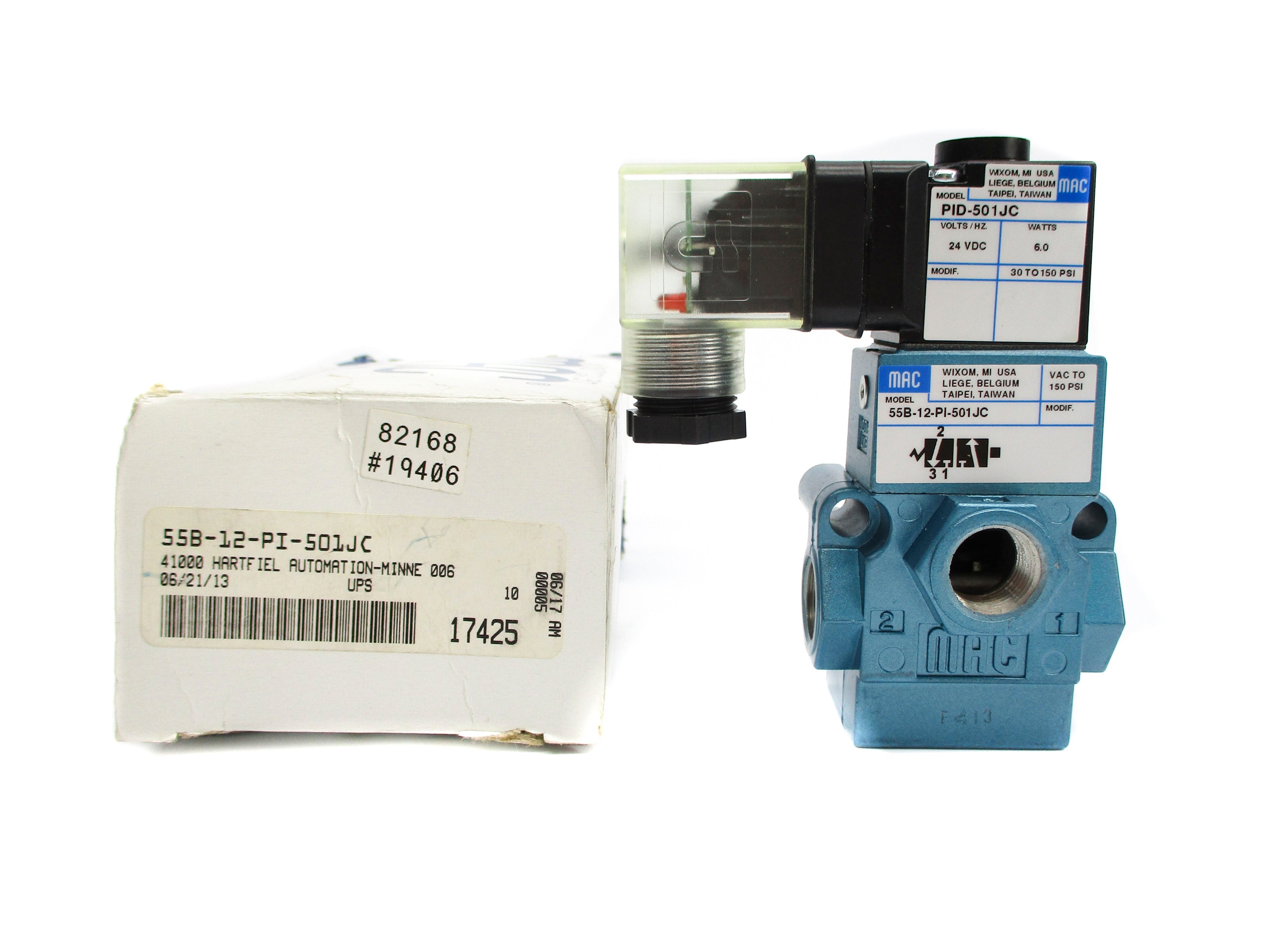 MAC 55B-12-PI-501JC 24VDC 150PSI NSMP