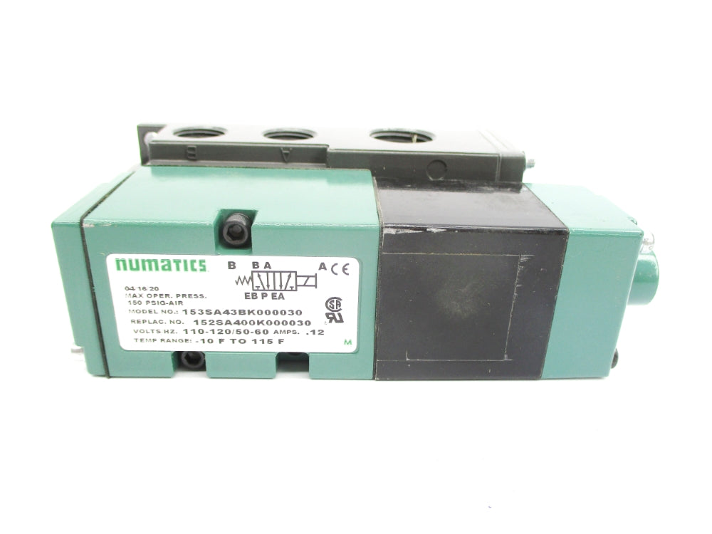 NUMATICS 153SA43BK000030 150PSIG 110-120/50-60 NSNP