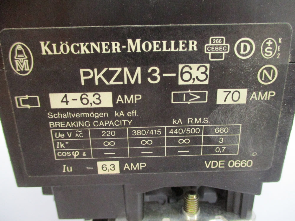 KLOCKNER MOELLER PKZM3-6,3 NSNP
