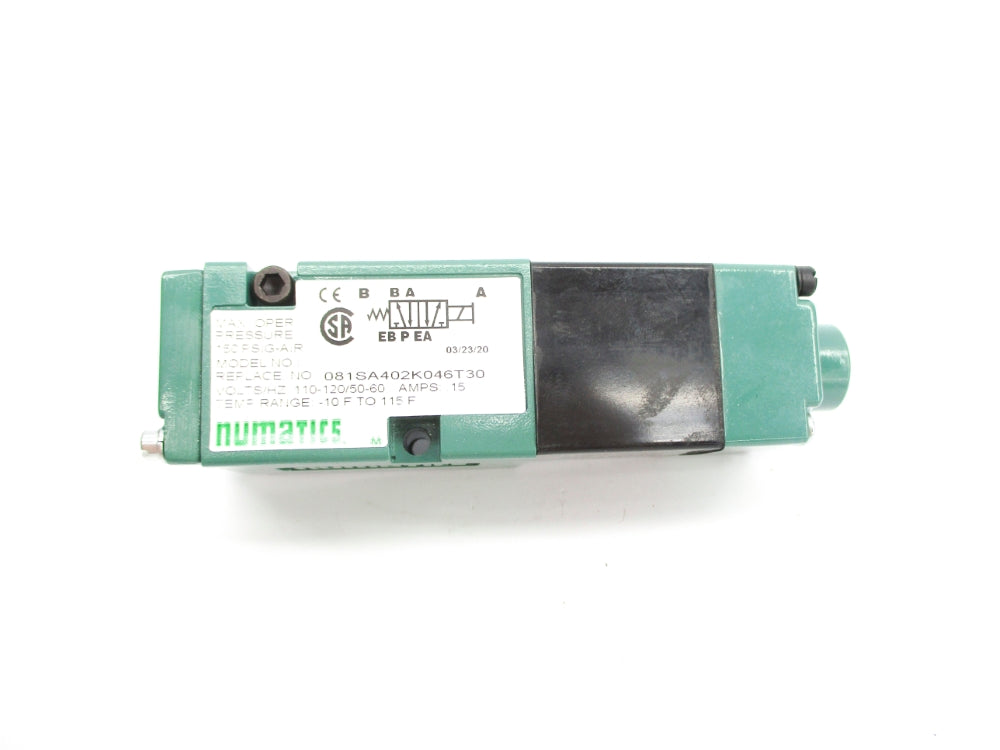 NUMATICS 081SA402K046T30 150PSIG 110-120/50-60 NSNP