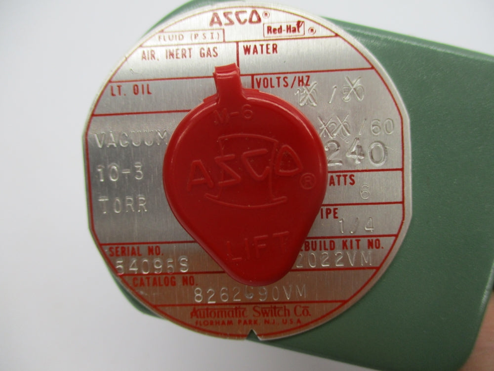 ASCO 8262C90VM 240V 1/4" NSNP