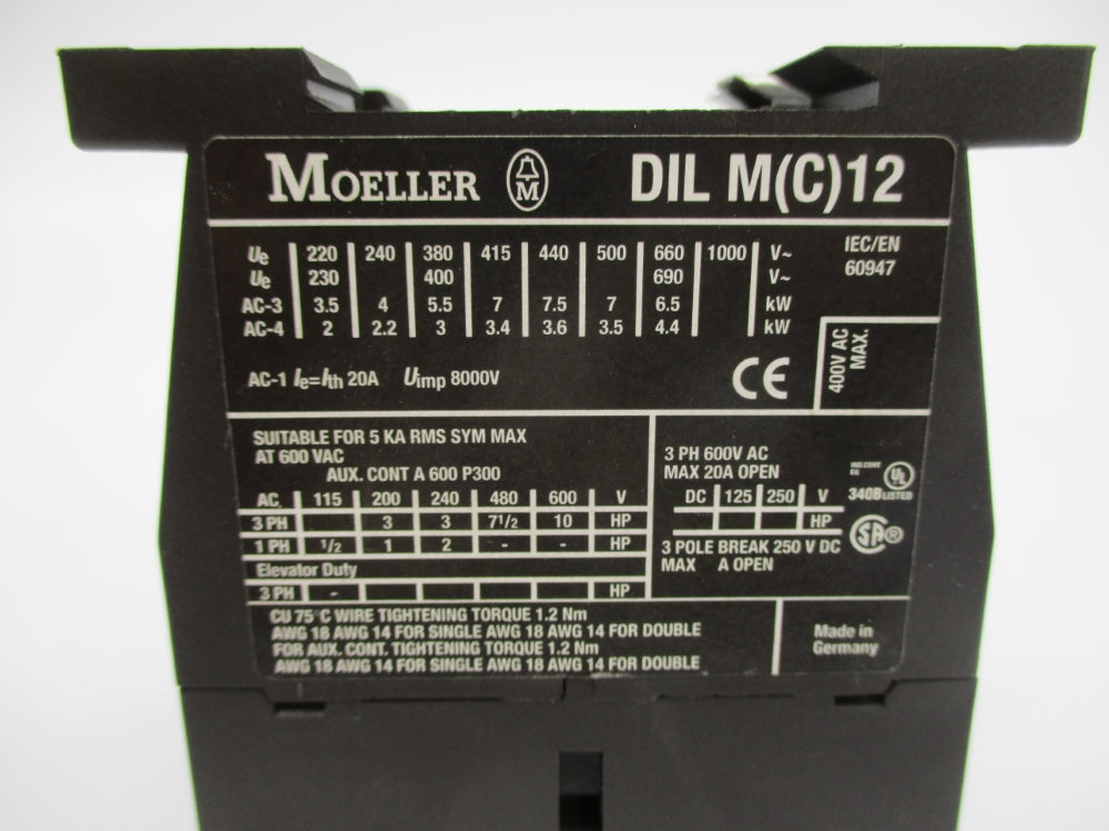 KLOCKNER MOELLER DILMC12-10 24VDC NSNP