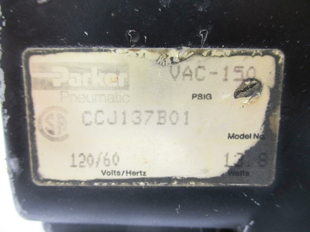 PARKER CCJ137B01 150PSIG 120/60 UNMP