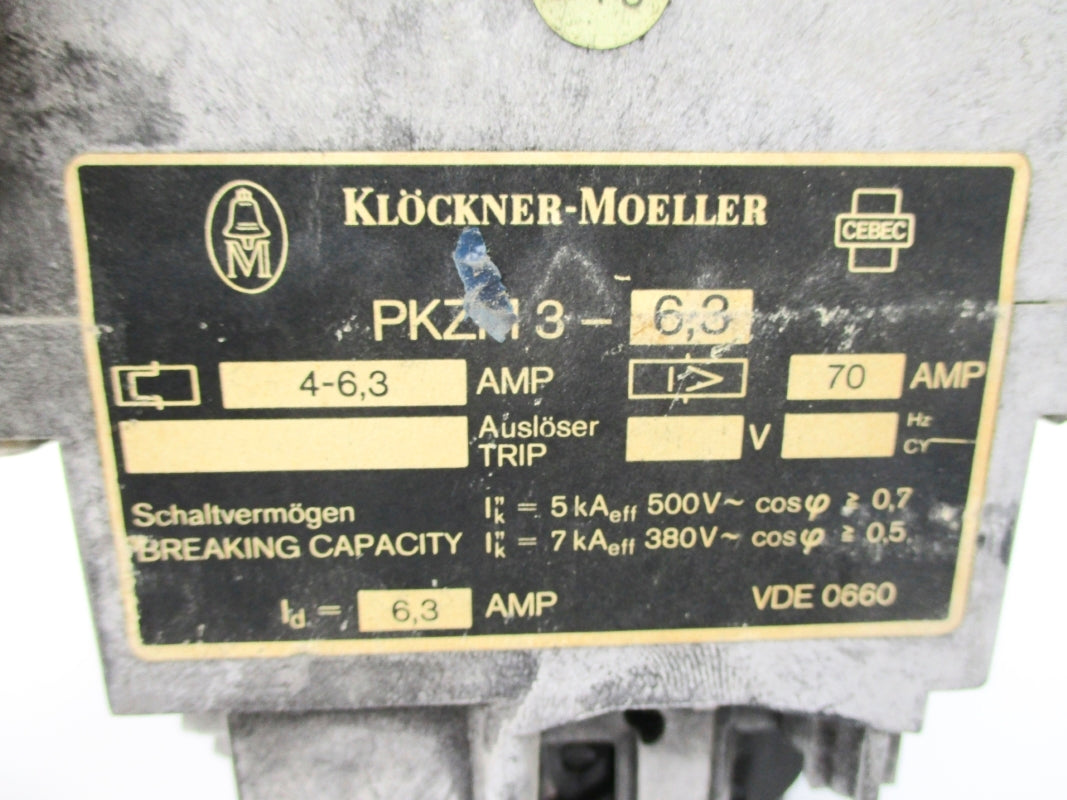 KLOCKNER MOELLER PKZM3-6,3 UNMP