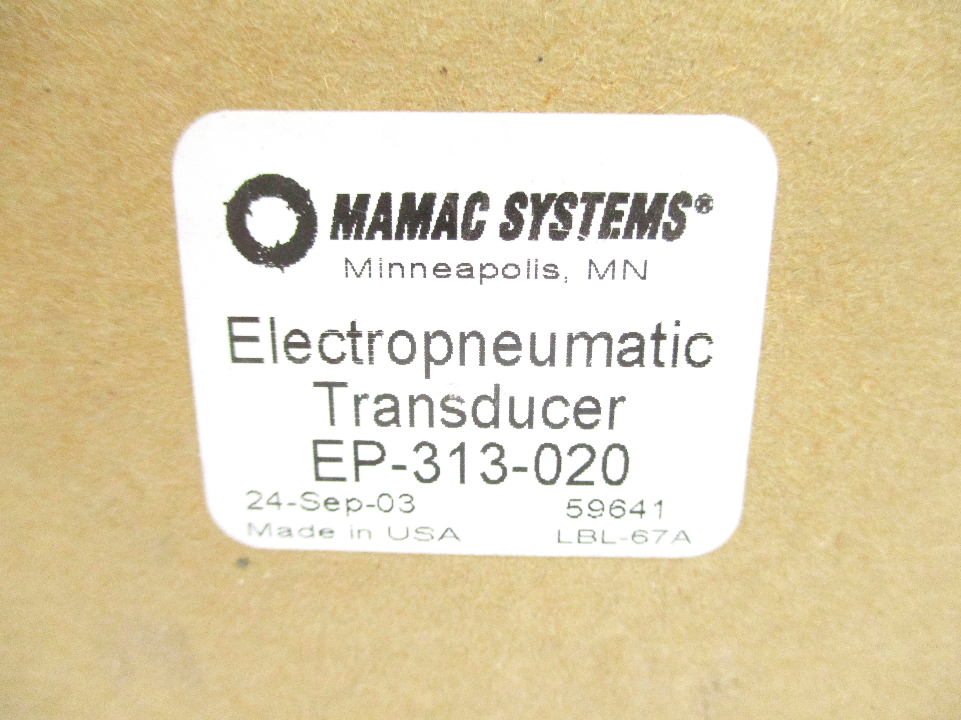 MAMAC SYSTEMS EP-313-020 NSMP