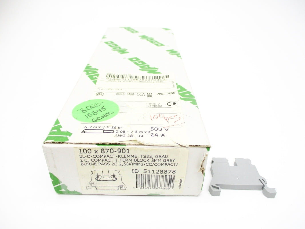 WAGO 870-901 51128878 (PKG OF 100) NSMP