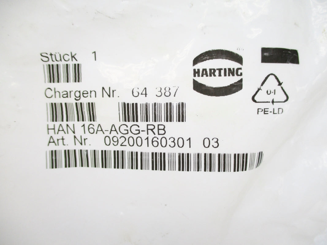 HARTING HAN16A-AGG-RB 0920016030103 NSMP