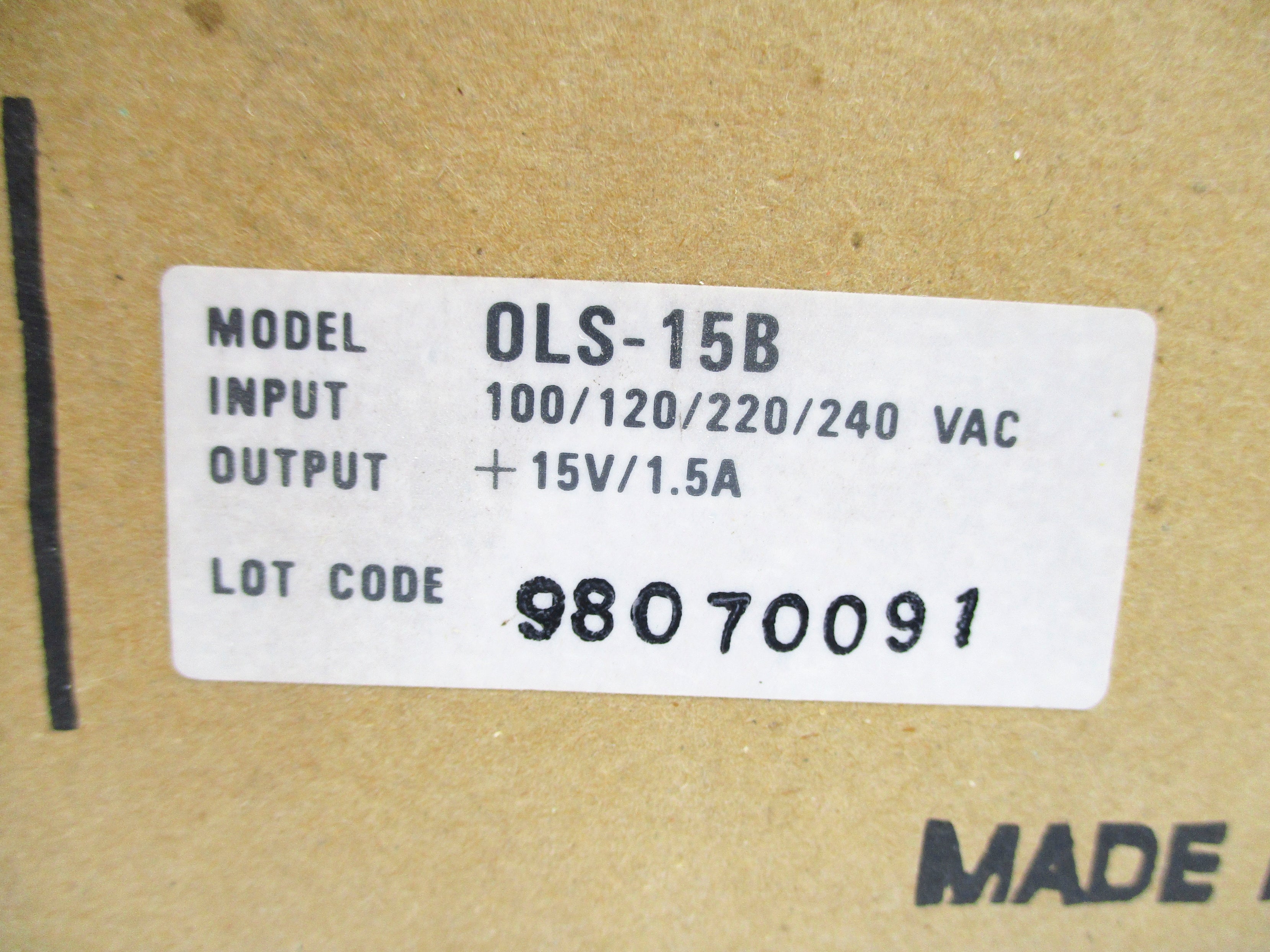TAMURA CORPORATION OLS-15B NSMP