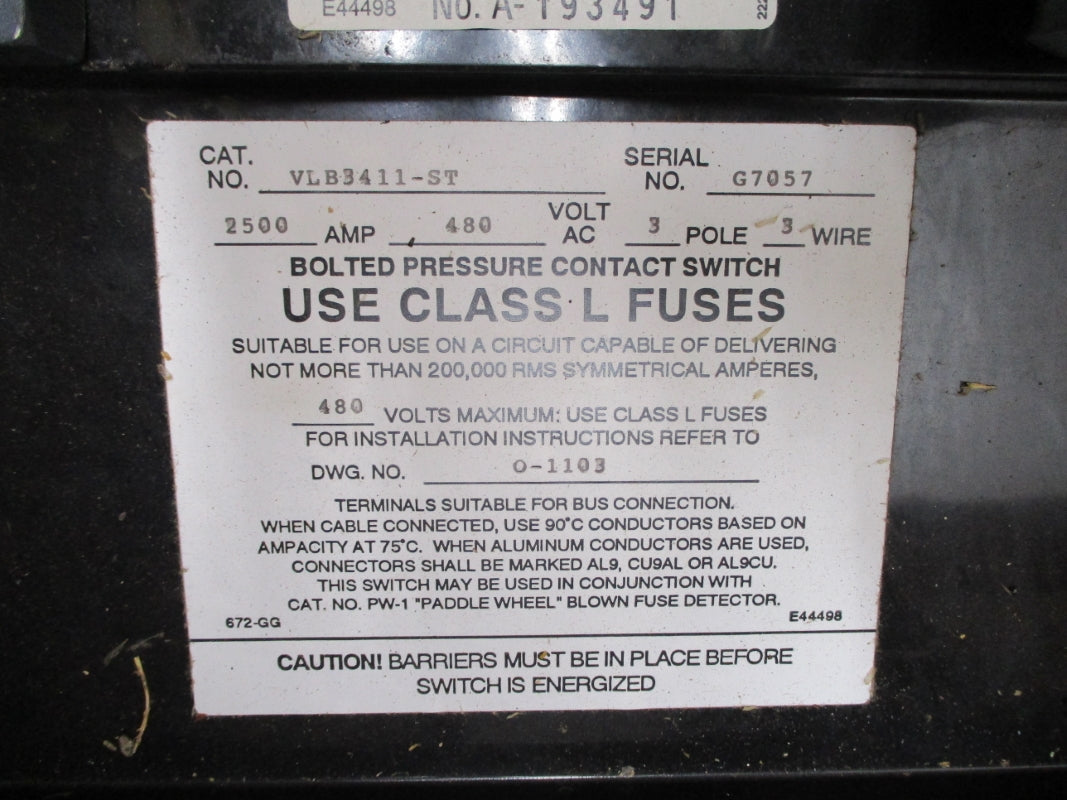 BOLTSWITCH VLB3411-ST NSMP