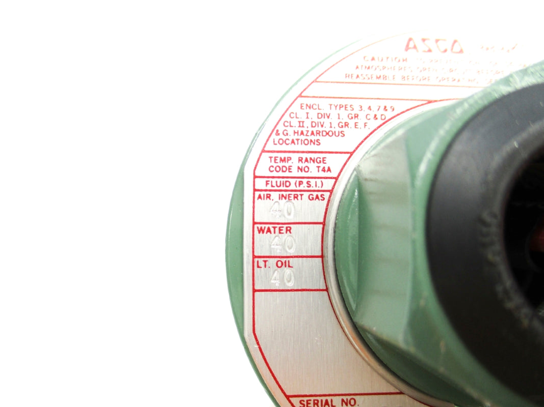 ASCO 8320A24 110/120V 40PSI 1/4" NSNP