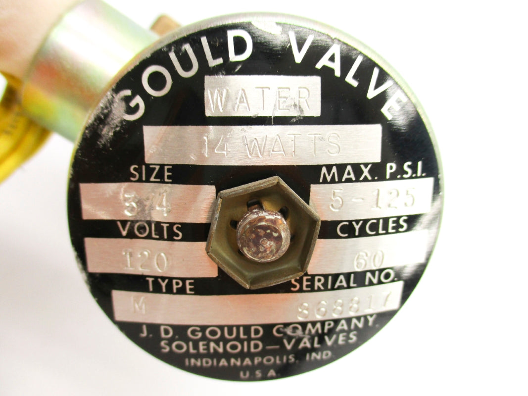 GOULD VALVE TYPE M 5-125PSI 120V NSNP