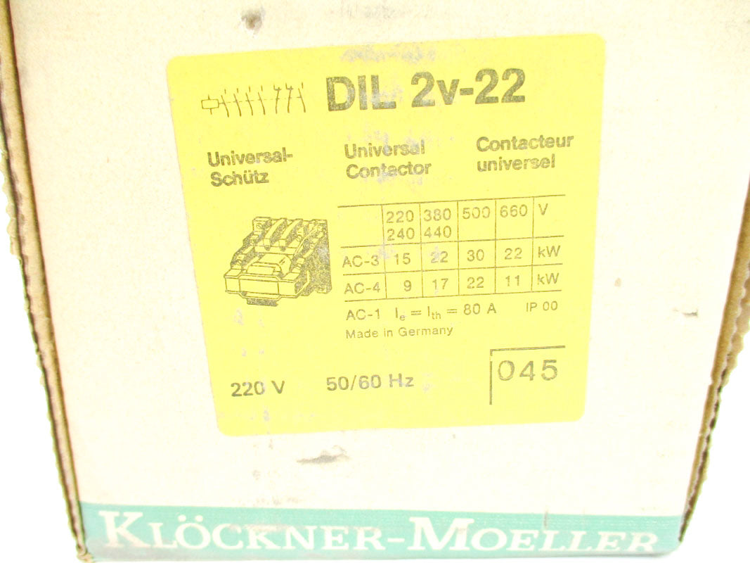 KLOCKNER MOELLER DIL2V-22 220V NSMP