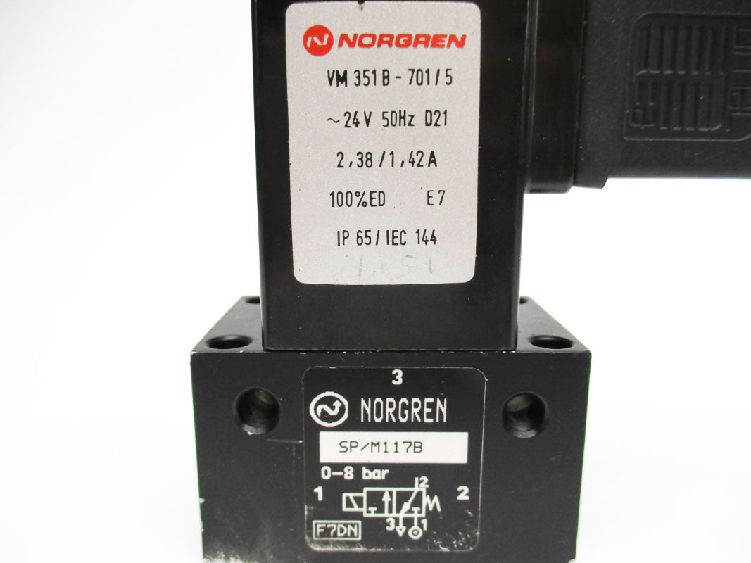 NORGREN VM351B-701/5 SP/M117B 24V UNMP