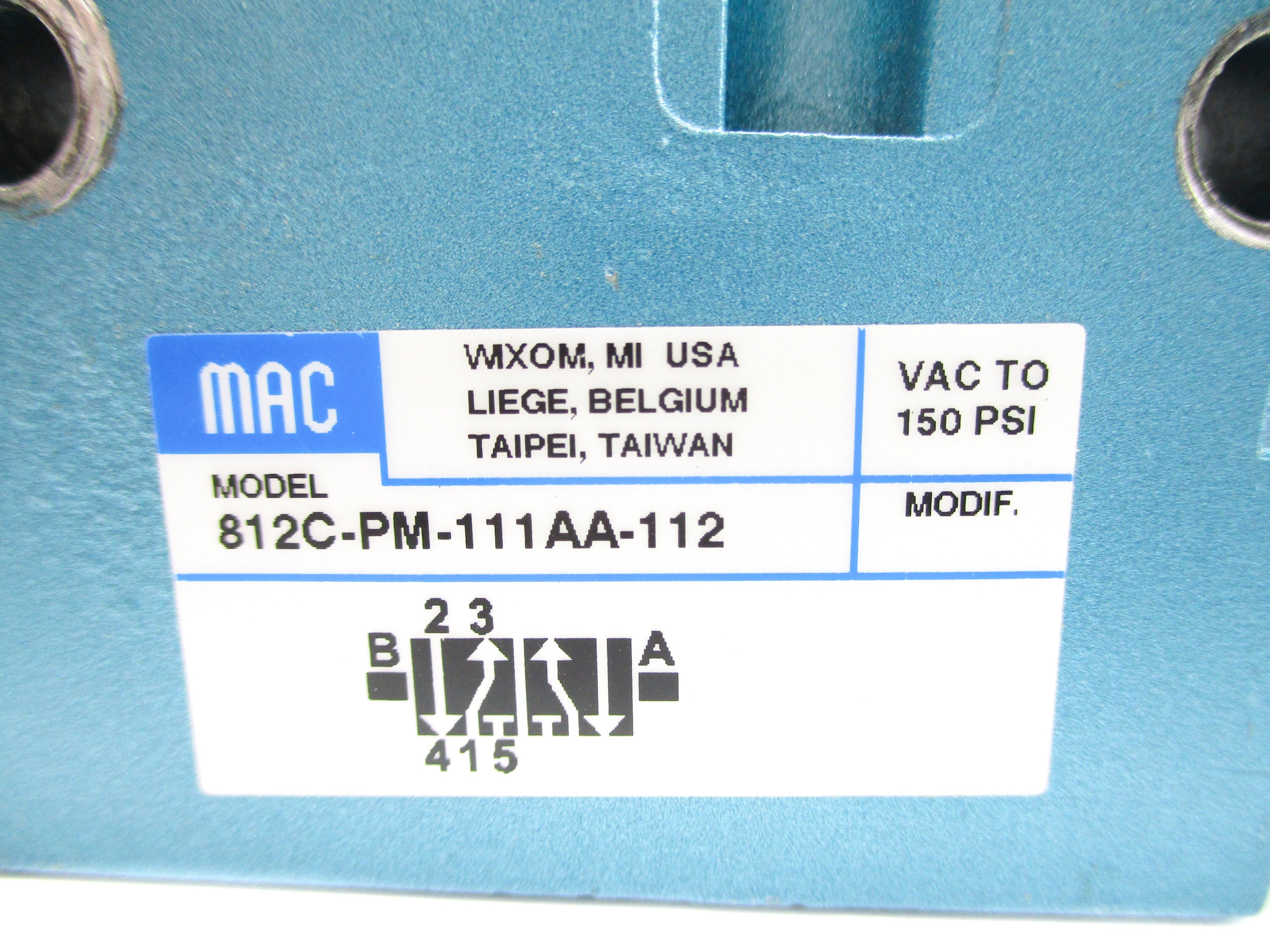 MAC 812C-PM-111AA-112 120/110V 150PSI NSNP