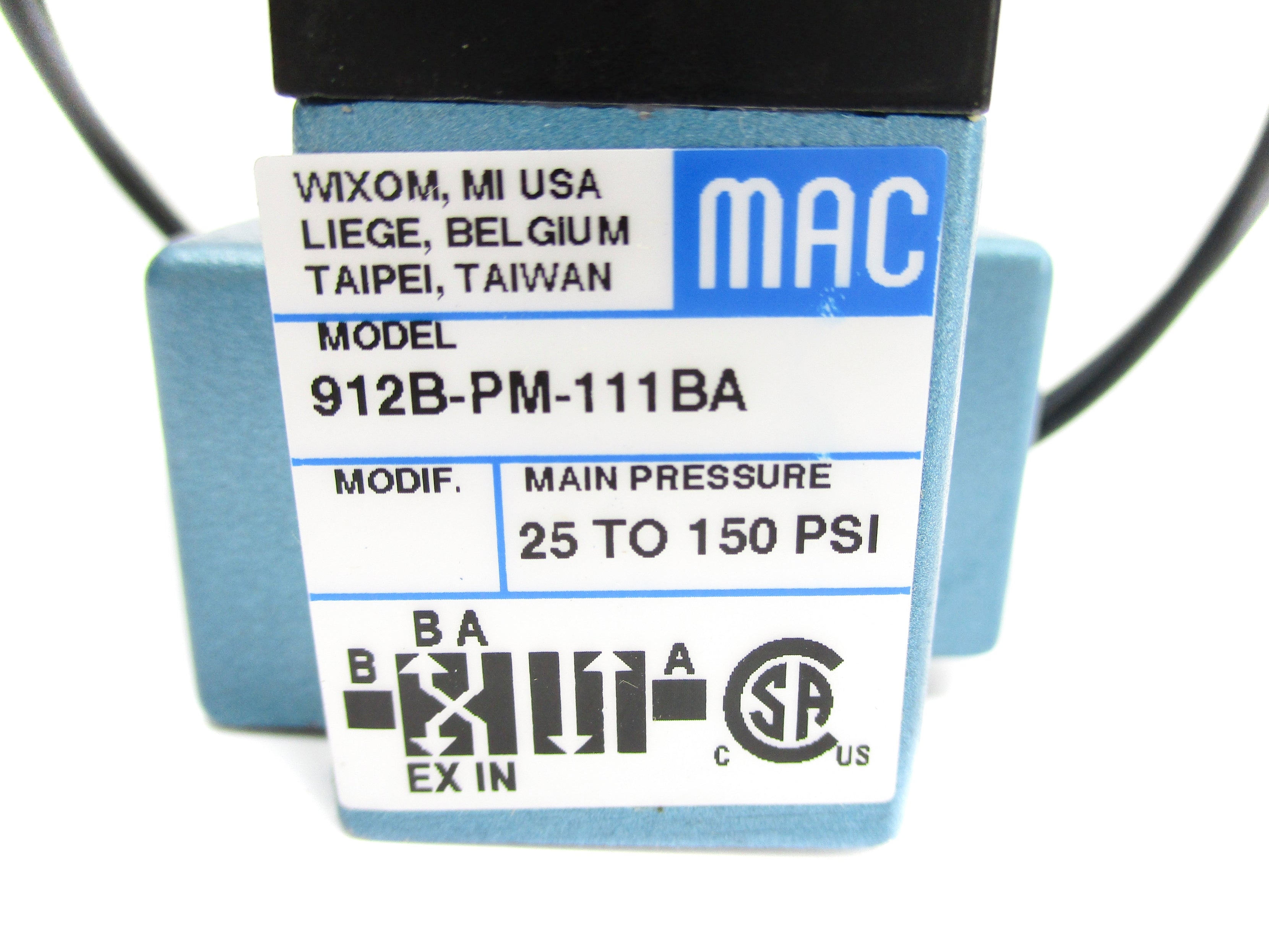 MAC 912B-PM-111BA 120/110V 25-150PSI NSNP