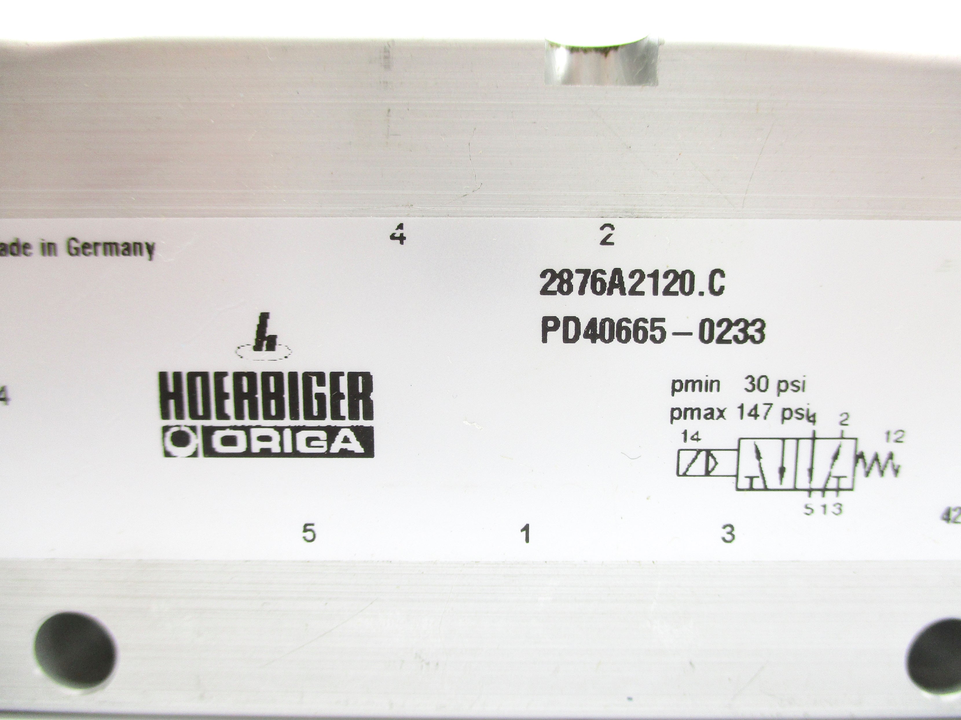 HOERBIGER ORIGA PD40665-0233 30-147PSI NSNP