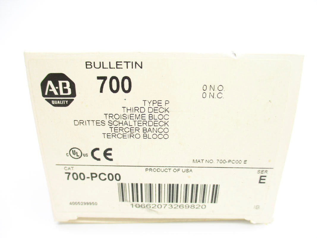 ALLEN BRADLEY 700-PC00 SER. E (WH) NSMP
